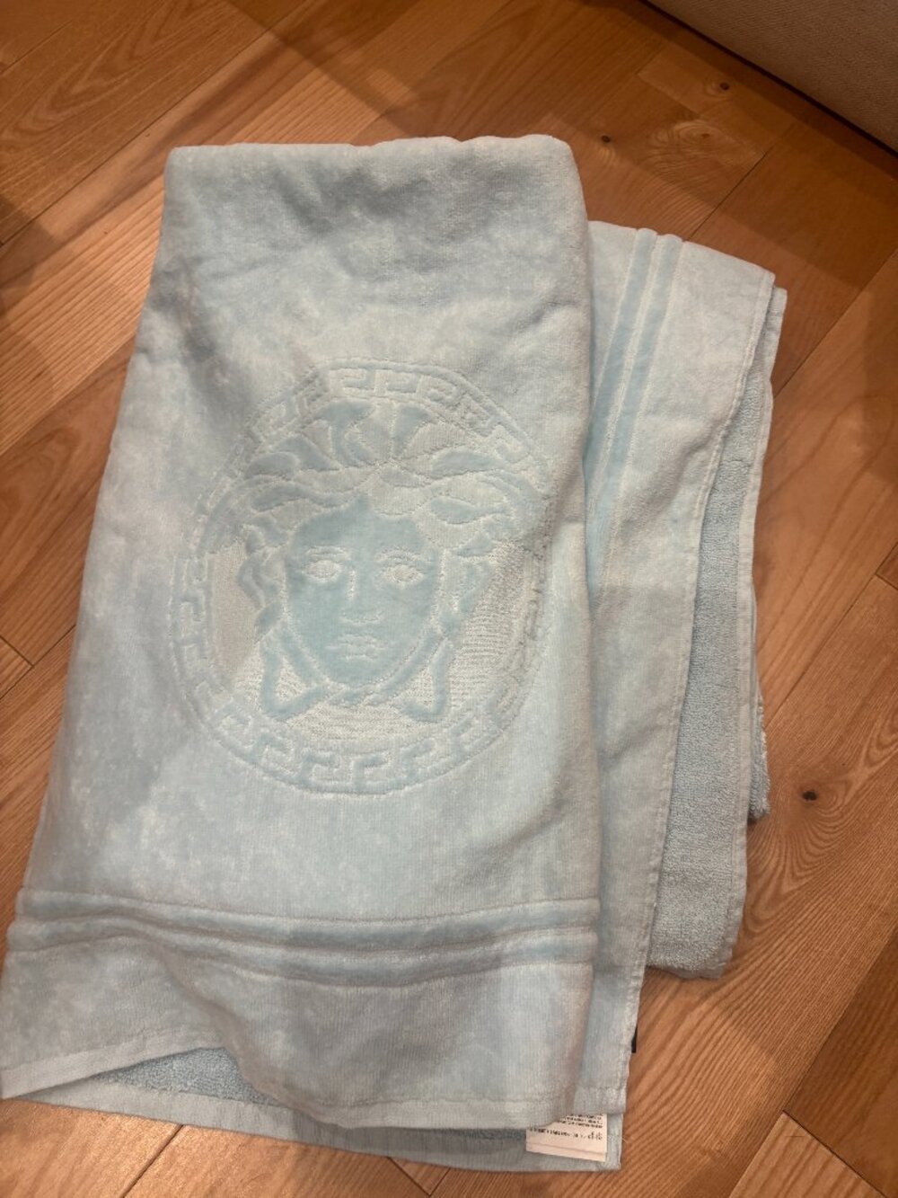 Blue Versace Medusa Classic Oversized Bath/Beach Towel NWT